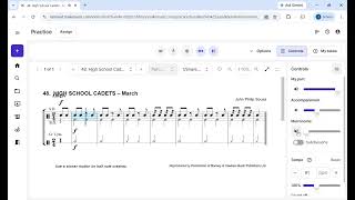 (Snare Drum) Exercise 48 (High School Cadets - March) - Essential Elements Book 1