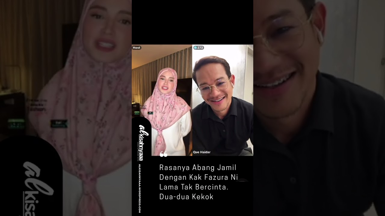 Live Abang Jamil Dan Fazura Walaupun Nampak Kekok Tapi Tetap Sweet
