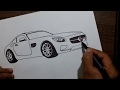 How to draw Mercedes amg GT car