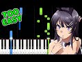 Fukashigi no Carte - Seishun Buta Yarou wa Bunny Girl Senpai no Yume wo Minai ED - EASY Piano