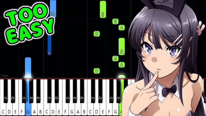 FULL】Seishun Buta Yarou wa Bunny Girl Senpai no Yume wo Minai ED -  Fukashigi no Carte (Piano) 