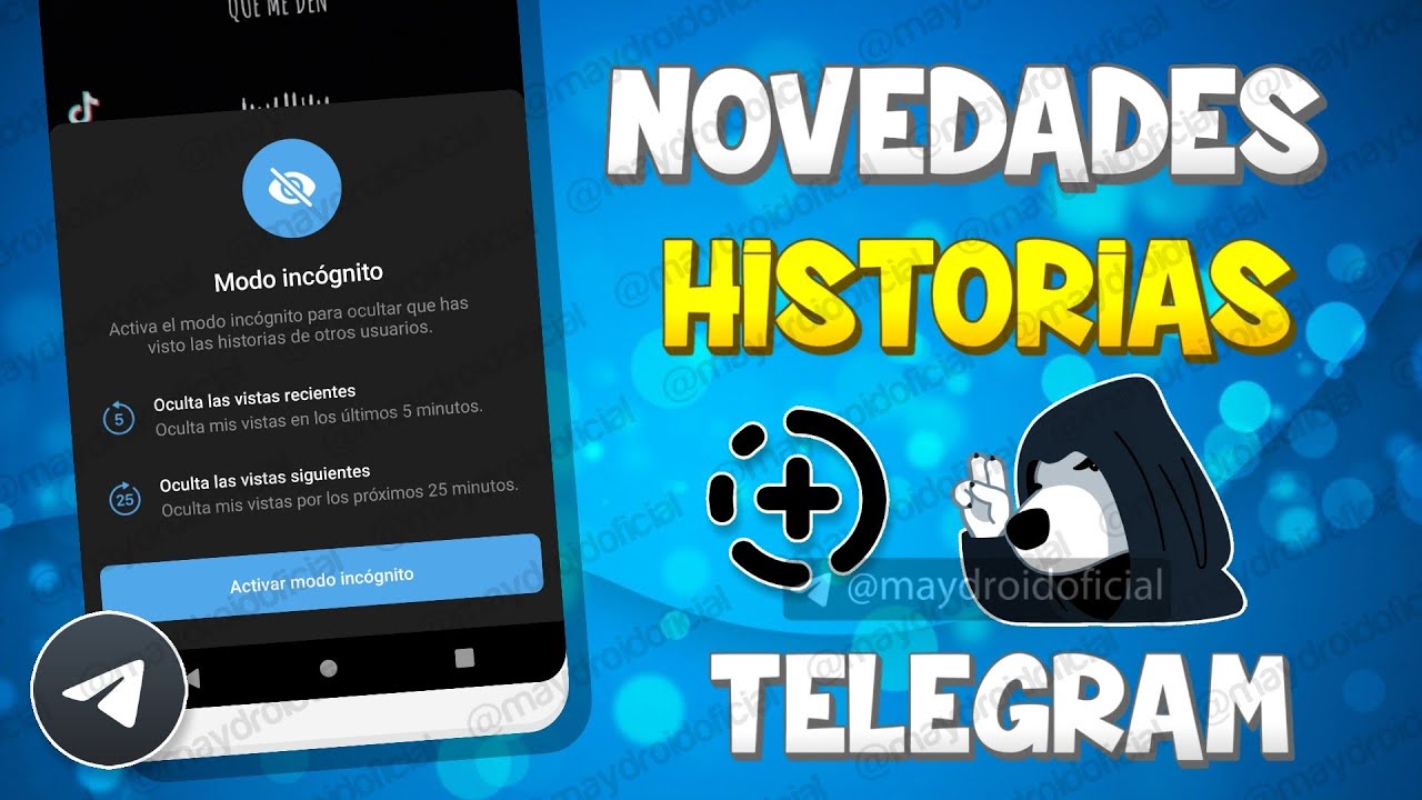 MODO INCOGNITO EN TELEGRAM / MEJORAS EN LAS HISTORIAS DE TELEGRAM - YouTube