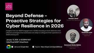 BeProactive Webinar | Beyond Defense - Proactive Strategies for Cyber Resilience in 2026.