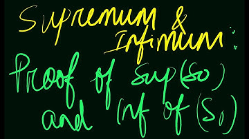 Metric Space: Proof of Sup(So) & Inf(So) | Jak Higher Mathematics