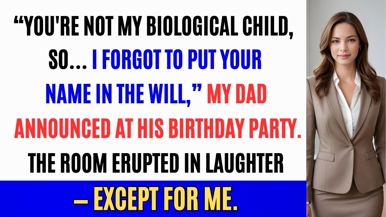 «Ты мне не родной ребенок. Поэтому… я забыл указать твое имя в завещании», — объявил мой отец.