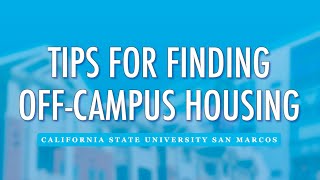 Csusm Off-Campus Housing Information