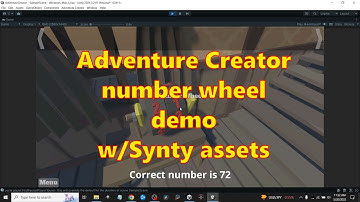 Adventure Creator - Number Wheel - using Synty assets