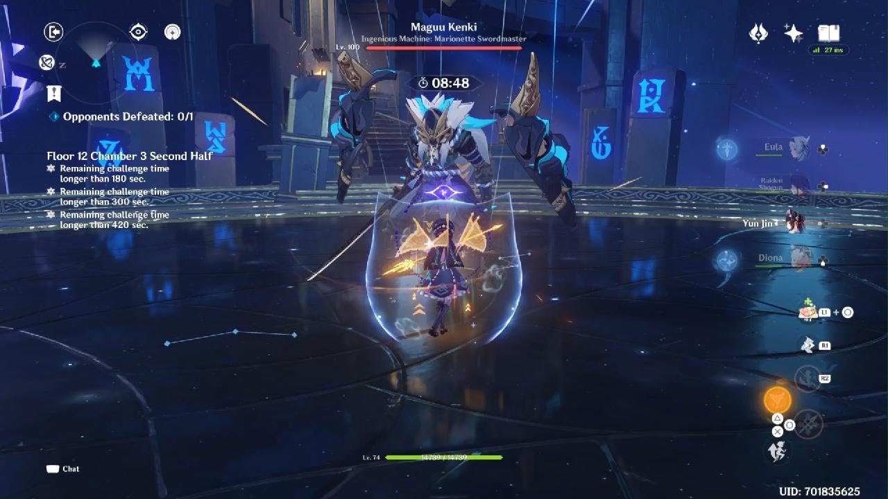 Genshin Impact Yunjin gives a lot of damage to Eula