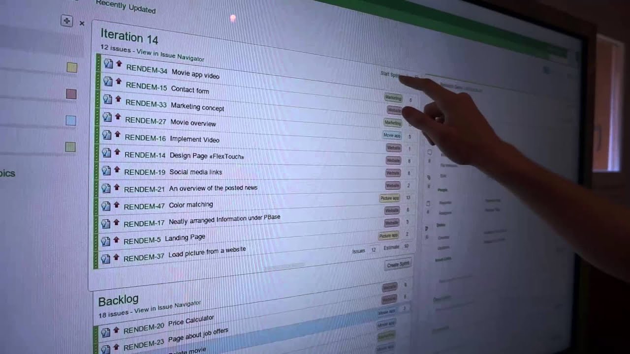 Project Management on the FlexTouch of Rentouch