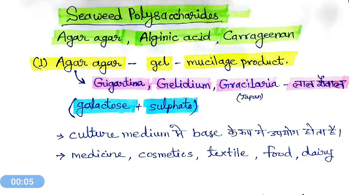 Seaweed Polysaccharides - Agar agar, Alginic acid , Carrageenan. - DayDayNews