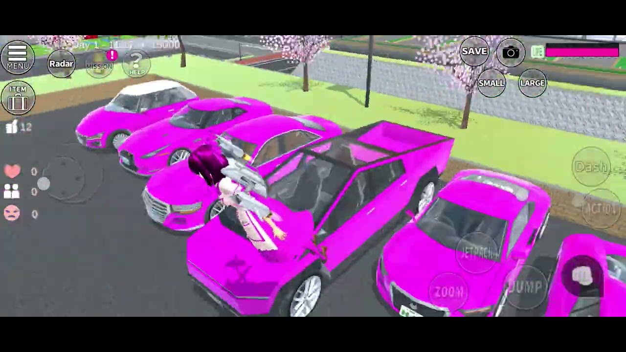 Mengumpulkan mobil warna pink plss like dan sub🥺🙏🏻#sakurascholsimulator