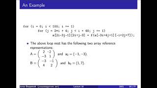 EDAN26 F10 / 4: The data dependence equation (level 4)