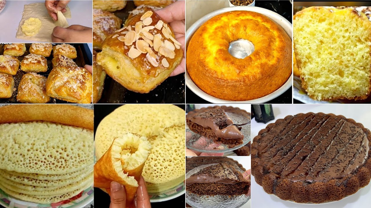 بالقليل حضري الكثير😋فطور العيد2025بالوصفات هماويين ‏رغيفات باتيسير￼ بسبوسة بالشوكولاتة￼￼ بغرير كيك