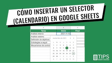 Cómo insertar un selector (calendario) de fechas en una celda de Google Sheets.