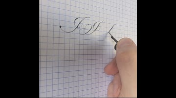 How to write I in copperplate calligraphy - beginner, intermediate, difficult