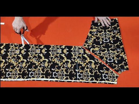 Sew in 10 Minutes 💥Only 150 ×150 cm fabric 💥The Easiest Dress Cutting and Sewing