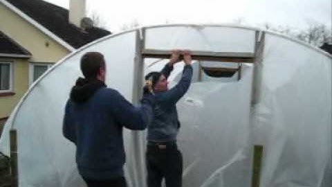 Erecting 15ft 6in wide polytunnel - Video 2.wmv