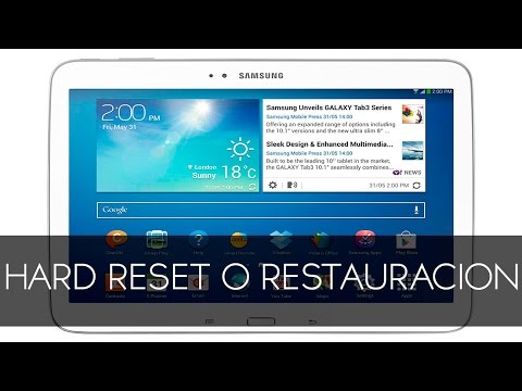 Samsung Galaxy Tab 10.1 ( HARD RESET ) Restauración De Fabrica - YouTube