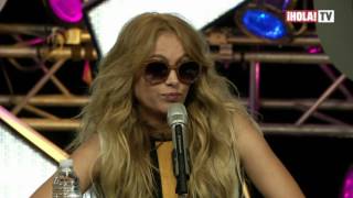 entrevista con paulina rubio en la presentación de su nuevo reality la apuesta ¡hola diario