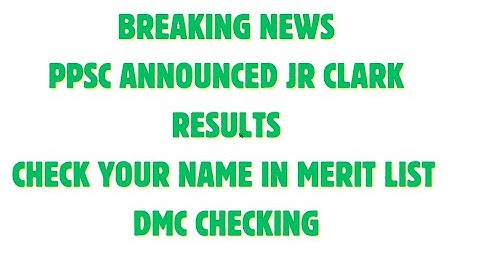 “Junior Clerk (PPSC) Result 2025 Out – View Merit List & Cut‑Off Marks”