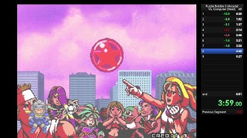 Puzzle Bobble 3 (Arcade) vs CPU (Hard) in 5:51