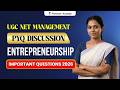 UGC NET Management Unit 10 | Entrepreneurship PYQs + Most Important Questions 🎯