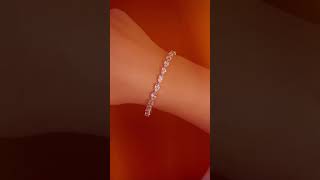 10CT Pear Shape East To West Lab - Grown Diamond Tennis Bracelet 14K Solid Gold | By Karaters