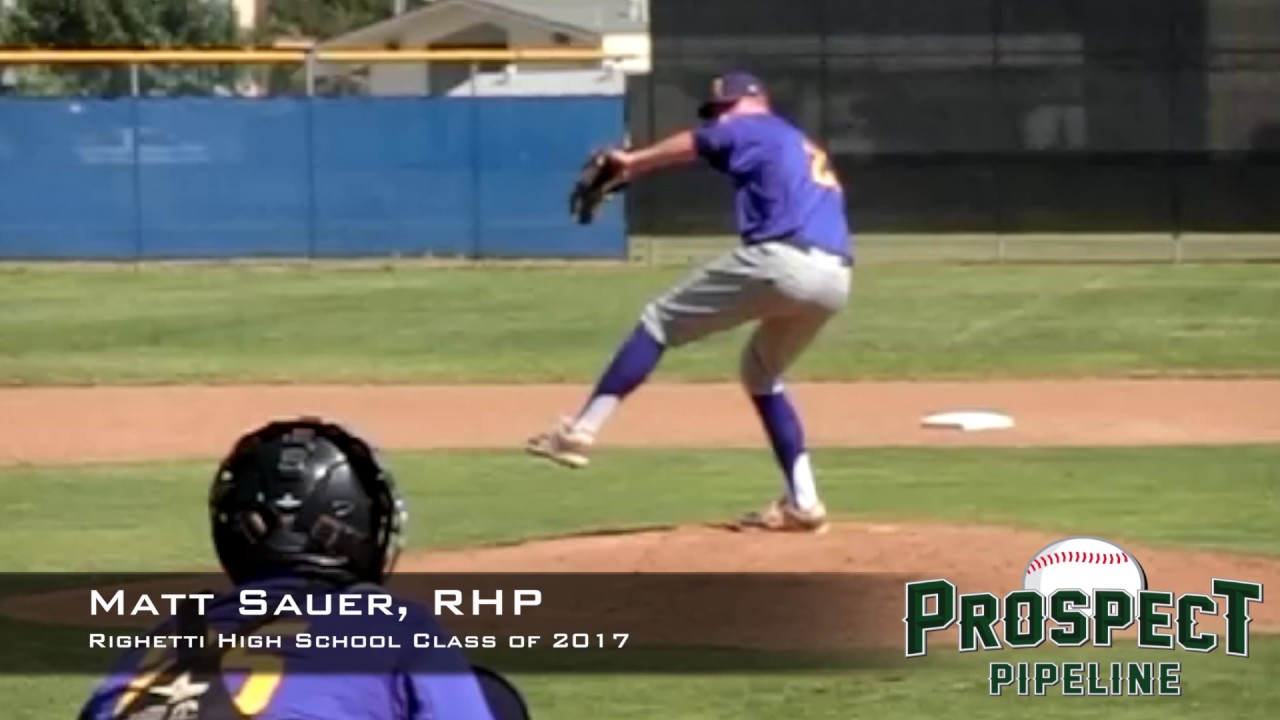Matt Sauer, RHP, Righetti High School, Pitching Mechanics at 240 FPS ...