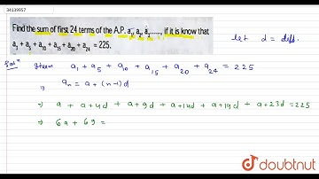 Find the sum of first 24 terms of the A.P. `a_(1) , a_(2), a_(3)`....,