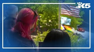 Pride flag raised at Seattle City Hall