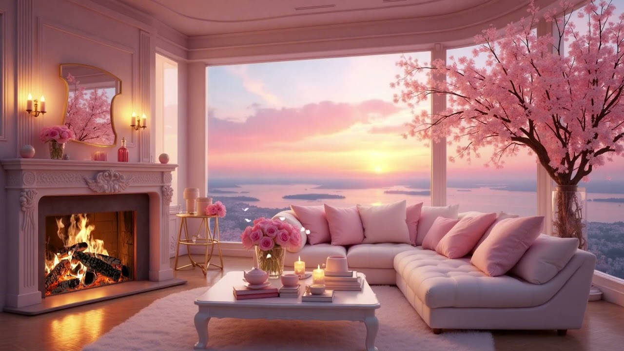 Warm Fireplace & Piano Lounge 🔥 Relaxing Music for Calm, Peace & Unwind
