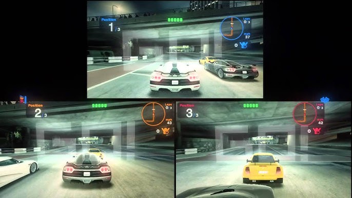 Blur 2 player splitscreen gameplay PS3 