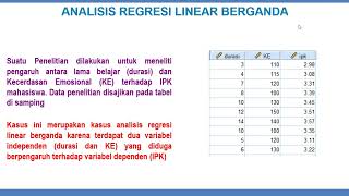 Analisis regresi linear sederhana dan berganda