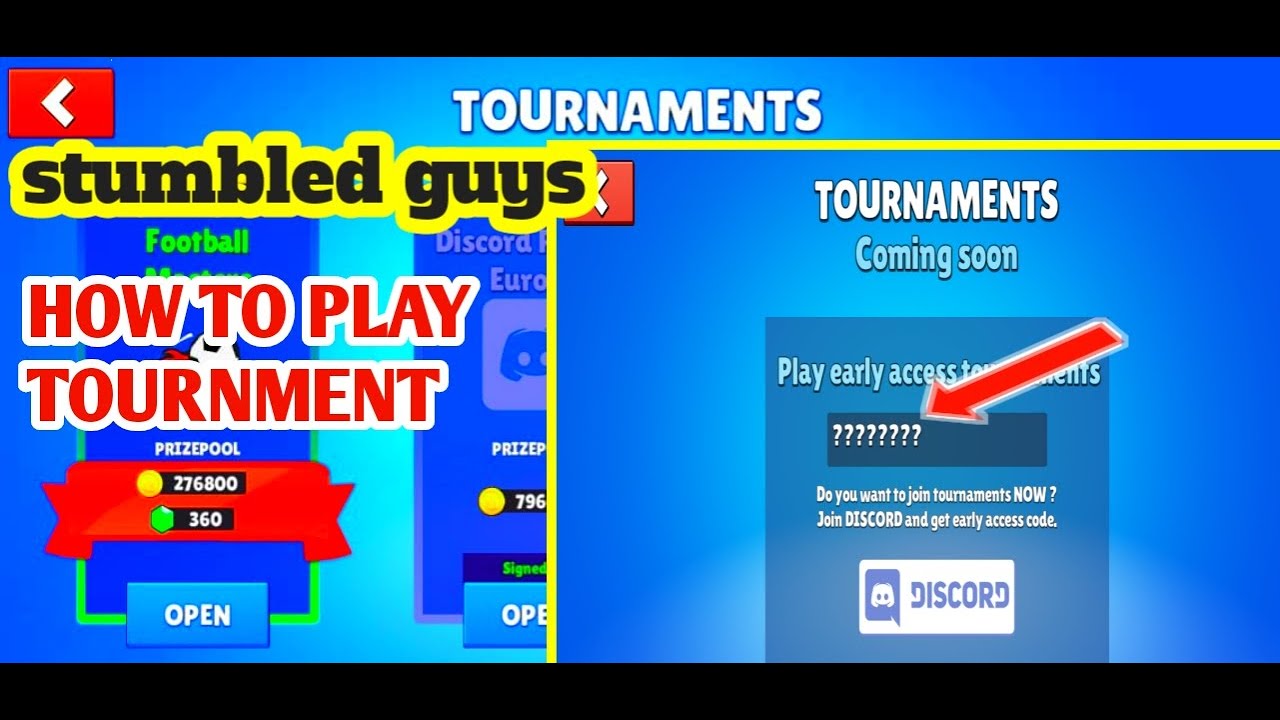 How to Join Stumble Guys TOURNAMENT Stumble Guys Tournament Code. 
