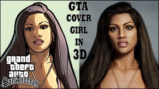 3D Model Of Gta San Andreas Cover Girl Real Time - Next Gen Graphics
