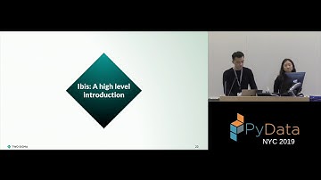 Li Jin, Hyonjee Joo: Spark Backend for Ibis: Seamless Transition Between Pandas... | PyData NYC 2019