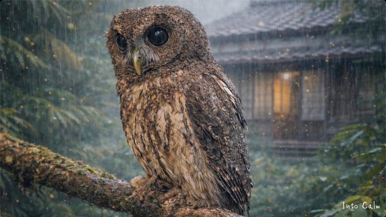 Rainforest Owl Ambience | Soothing Rain for Sleep