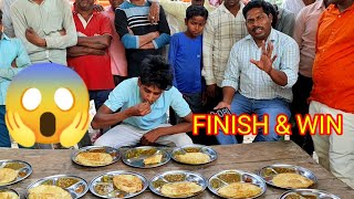 1 मिनट में तीन प्लेट छोले भटूरे खाओ और ₹500 ले जाओ ।😱😂🤑 street food eating chole bhature challenging