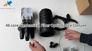 How to use 48 Core Mechanical Fiber Optic Splice Closure #ftth #ftthbox
