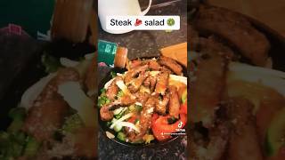 Steak salad recipe salad food lunch recipe shorts recipes healthy cleaneating keto steak