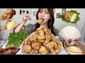 【飯テロ】もりもりご飯と揚げたてサクサクジューシーな唐揚げ爆食❤️【大食い】