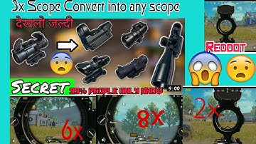 Convert 3x scope into any scope in Pubg Mobile | Scope Glitch | PUBGMobile | by jdking