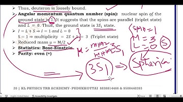 PG TRB PHYSICS- DEUTERON GROUND STATE & EXCITED STATE