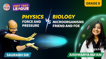 Force and Pressure vs Microorganisms Friend and Foe Class 8 Science - Unit Test | Physics vs Biology