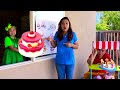 Jannie y amigos juegan a preparar Tarta de Cumpleaños para niños | Kids Pretend Play Birthday Cake