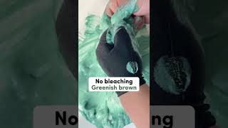 Greenish brown hair color transformation tiktok coloring hair  #shorts