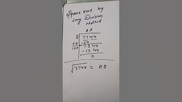 #squareroot #squarerootbydivisionmethod #shorts Square root of 7744 by long division method