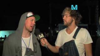 Hilltop Hoods backstage at Groovin the Moo Festival