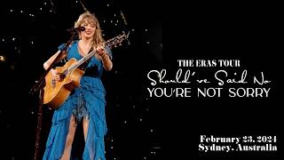 Taylor Swift - Should've Said No/You're Not Sorry (Live on the Eras Tour)