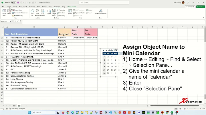 How do I make my Excel calendar pop up? - Excel Tips and Tricks